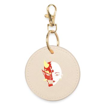 Human or demon? - Round Keyring - oyster - Front
