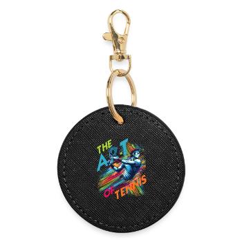 Dynamic Serve: The Art of Tennis in Motion - Round Keyring - black - Front
