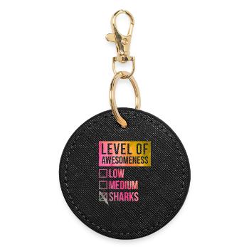 Hai - Runder Schlüsselanhänger - Schwarz - Vorne
