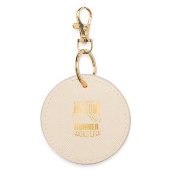 Running - Round Keyring - oyster - Front