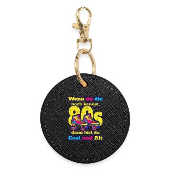 Roller skates - Round Keyring - black - Front