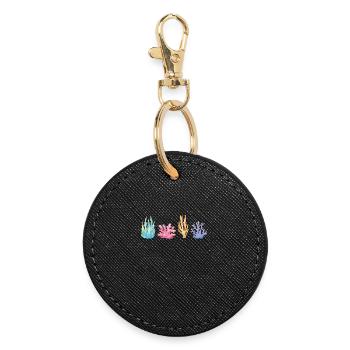 Vibrant Coral Reef - Round Keyring - black - Front
