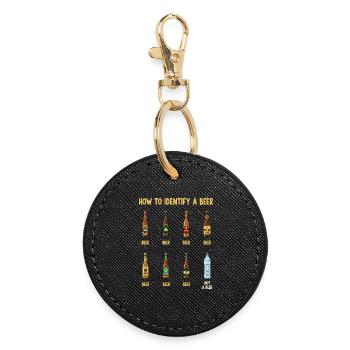 Beer Identification Guide - Round Keyring - black - Front