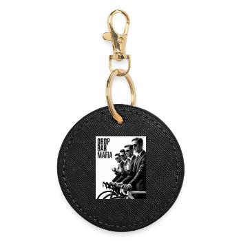 Drop Bar Mafia – Noir Radsport-T-Shirt - Runder Schlüsselanhänger - Schwarz - Vorne