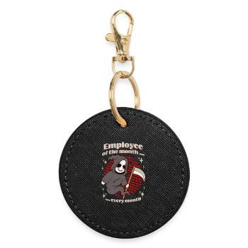 Grim Reaper Employee of the Month - Round Keyring - black - Front