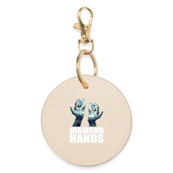 Diamond Hands Trading - Round Keyring - oyster - Front