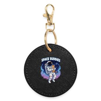 Space Buddies Chat Astronaute - Porte-clés rond - noir - Devant