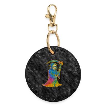 Death | Rainbow Grim Reaper - Round Keyring - black - Front
