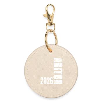 Abitur 2026 - Runder Schlüsselanhänger - Auster - Vorne