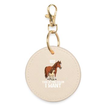 Humour Cheval Cavalier Équitation - Porte-clés rond - huître - Devant