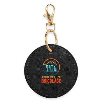 Jpeux pas jai bricolage tee - Porte-clés rond - noir - Devant
