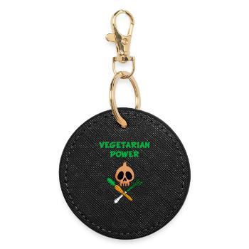 Le pouvoir des végétariens  - Porte-clés rond - noir - Devant