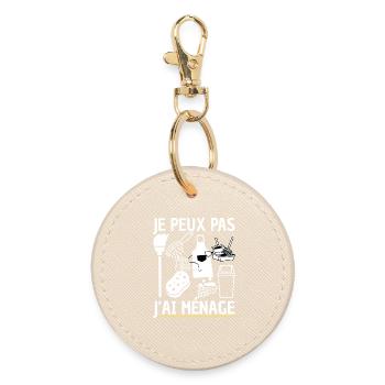 Je Peux Pas J'Ai Household Funny - Porte-clés rond - huître - Devant