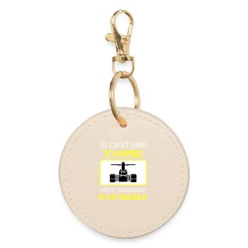 A joke that is not funny - Round Keyring - oyster - Front