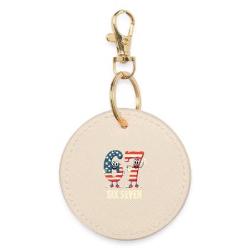 US Flag 67 Memes Six Seven - Porte-clés rond - huître - Devant