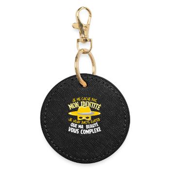 Hidden beauty - Round Keyring - black - Front