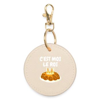 Humour Galette des Rois C'est Moi Le Roi - Porte-clés rond - huître - Devant