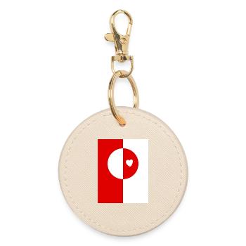 Drapeau du Groenland - Porte-clés rond - huître - Devant
