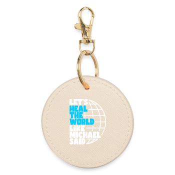 Heal The World - Round Keyring - oyster - Front