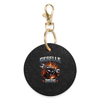 Journeyman 2026 Oil in the Blood Car Gift - Round Keyring - black - Front