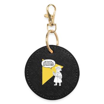 Hello aunt - pick up? Your sister is funny annoying - Round Keyring - black - Front