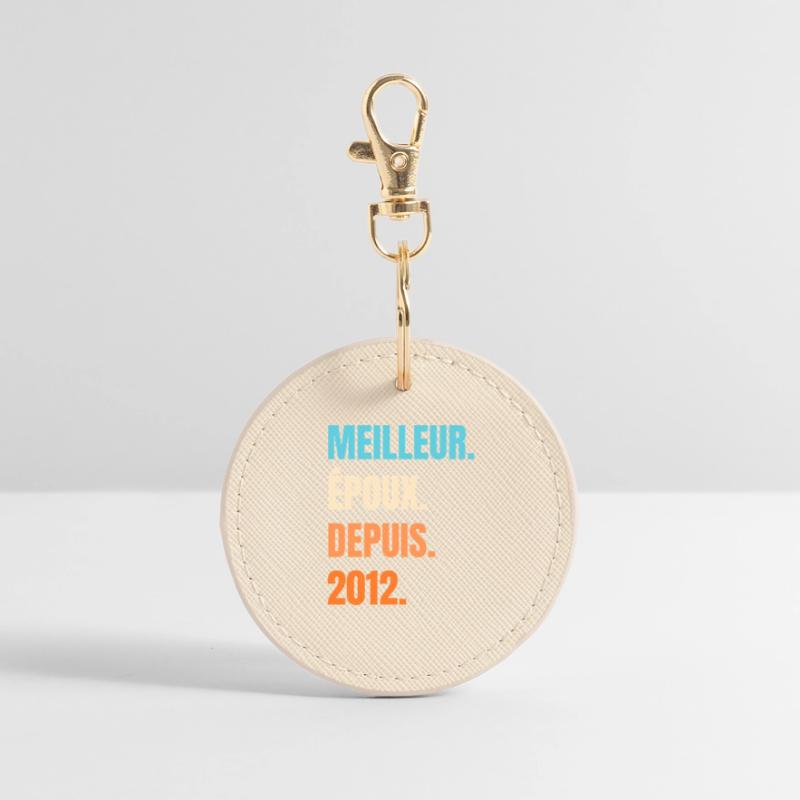 Bester Ehemann seit 2012 Geschenk-Ehemann Runder Schlüsselanhänger