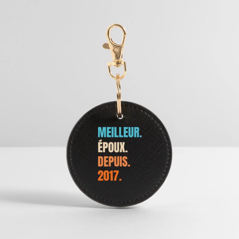 Bester Ehemann seit 2017 Geschenk-Ehemann Runder Schlüsselanhänger