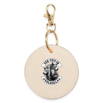 See you in Valhalla - Round Keyring - oyster - Front