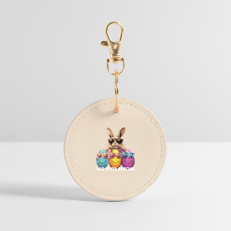 Eggstra Special Funny Easter Bunny Easter Round Keyring
