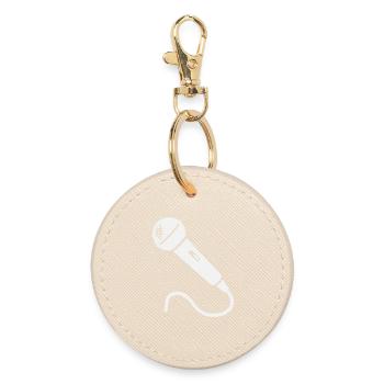 Microphone Karaoké Musicien Chanteur Microphone Chant - Porte-clés rond - huître - Devant