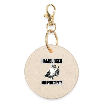 Hamburger Kneipen Experte - Runder Schlüsselanhänger - Auster - Vorne