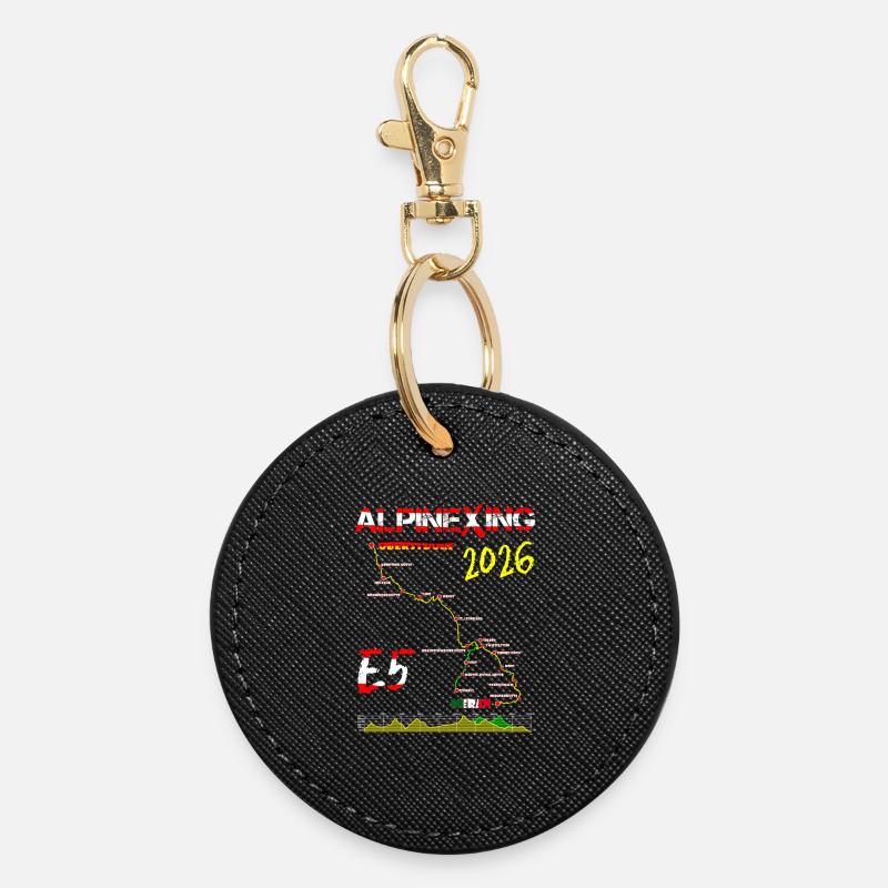 E5 Oberstdorf Merano 2026 - Porte-clés rond - noir