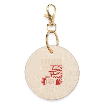 Horror Personality Trait Design - Round Keyring - oyster - Front