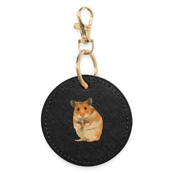 Hamster - Round Keyring - black - Front