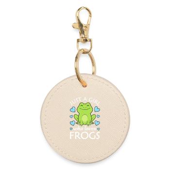 Frog Frogs - Round Keyring - oyster - Front