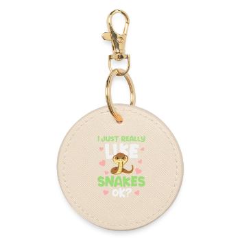 Snake snakes - Round Keyring - oyster - Front