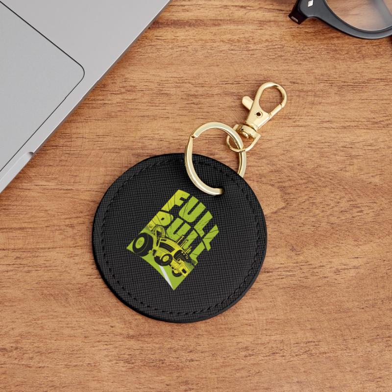 Tractor Pulling Round Keyring