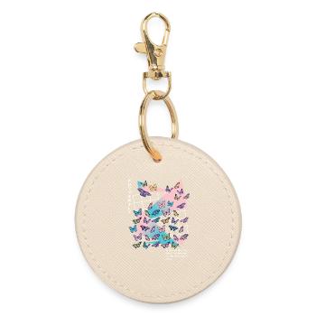 Soyez comme un papillon - Porte-clés rond - huître - Devant