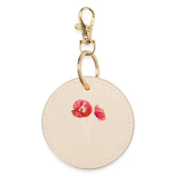 Poppies in sommer Mother's Day gift - Round Keyring - oyster - Front