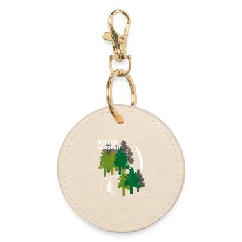 mim Radl querfödei - mit dem Rad quer Feld ein - Round Keyring - oyster - Front