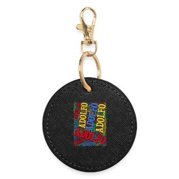 t-shirt Adolfo word cloud t-shirt idée cadeau - Porte-clés rond - noir - Devant