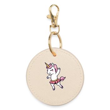 Ballerine dansante licorne - Porte-clés rond - huître - Devant