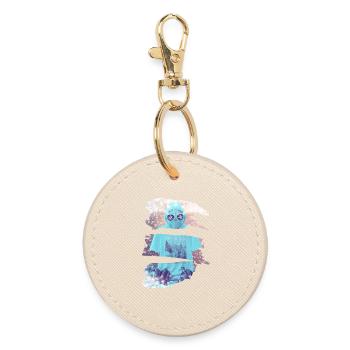 It's snowing - Round Keyring - oyster - Front