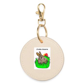 EG lapin je Animal I lapin de Pâques je vacances je cadeau - Porte-clés rond - huître - Devant