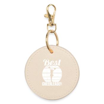 Meilleure pom-pom girl féminine - Porte-clés rond - huître - Devant