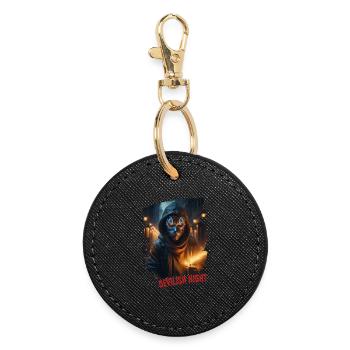 DEVILISH NIGHT - Round Keyring - black - Front