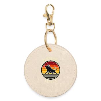 Pamplona Spain City of España - Round Keyring - oyster - Front