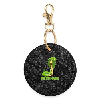 Serpent manga - Porte-clés rond - noir - Devant