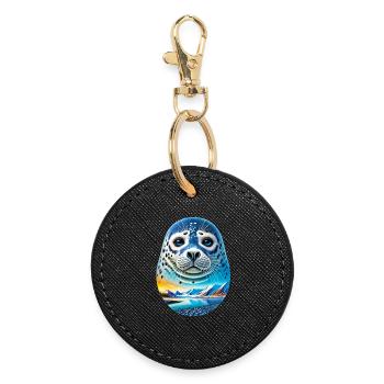 Seal - Round Keyring - black - Front