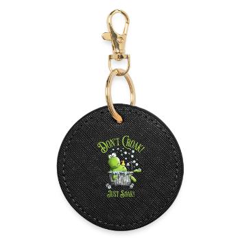 Ne croasse pas. Il suffit de tremper. Baignoire Wellness Frog - Porte-clés rond - noir - Devant